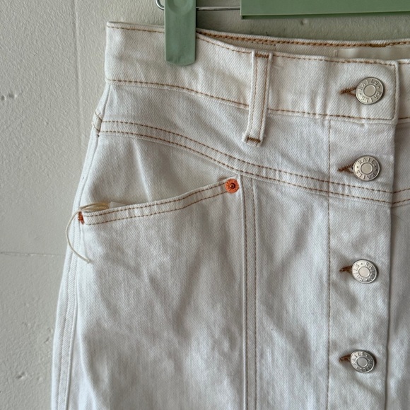 Rails Broadway White Denim Midi Skirt - Picture 4 of 16